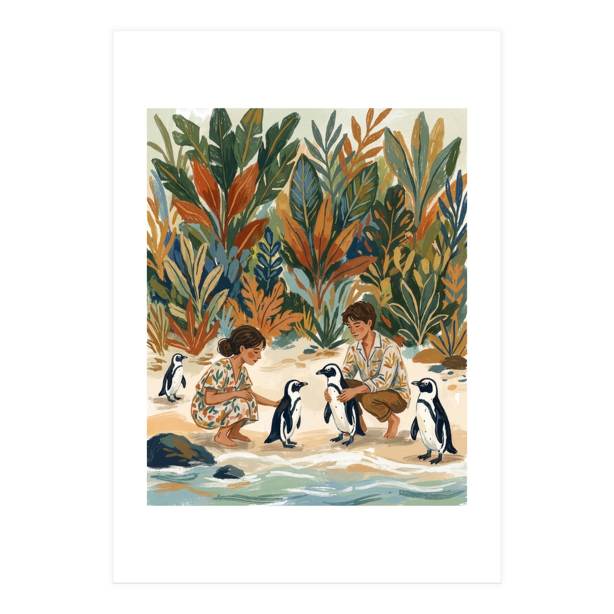 Wildlife Beach Gathering (Print Only)