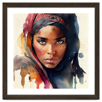 Watercolor Tuareg Woman #7