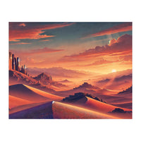 Vintage Chile, Atacama Desert Sunset Poster (Print Only)