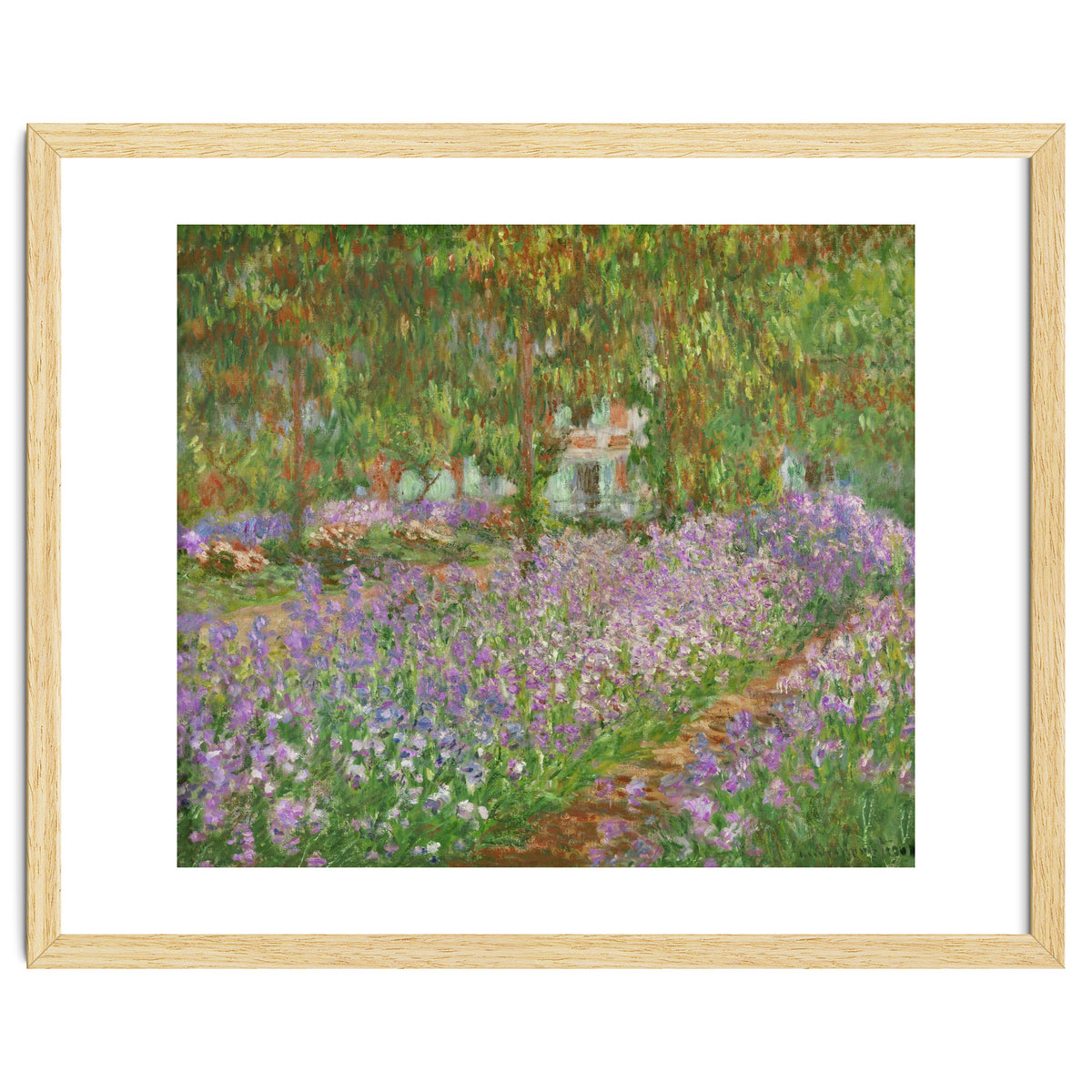 Le jardin a Giverny. Oil on canvas.