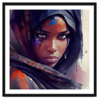 Watercolor Tuareg Woman #8