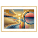 Sundown Serenity Scene In Art Deco thumbnail