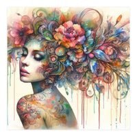 Dreamer with Floral Crown (Print Only)