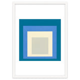 JOSEF ALBERS - HOMAGE TO THE SQUARE: BLUE WHITE GREY thumbnail