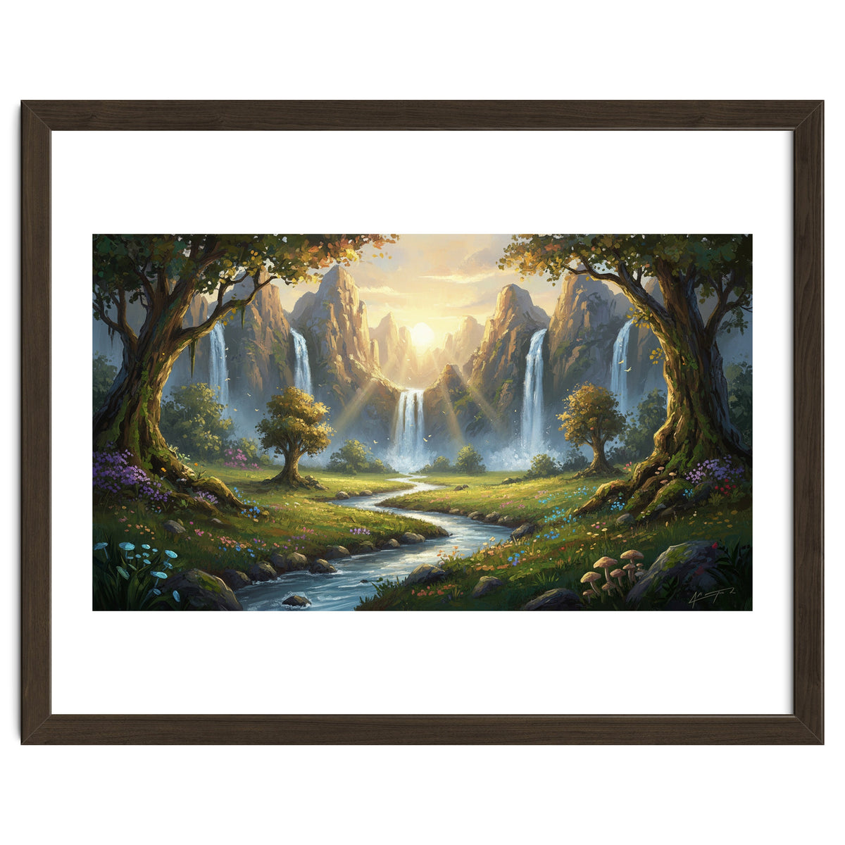 Enchanted Waterfall Meadow