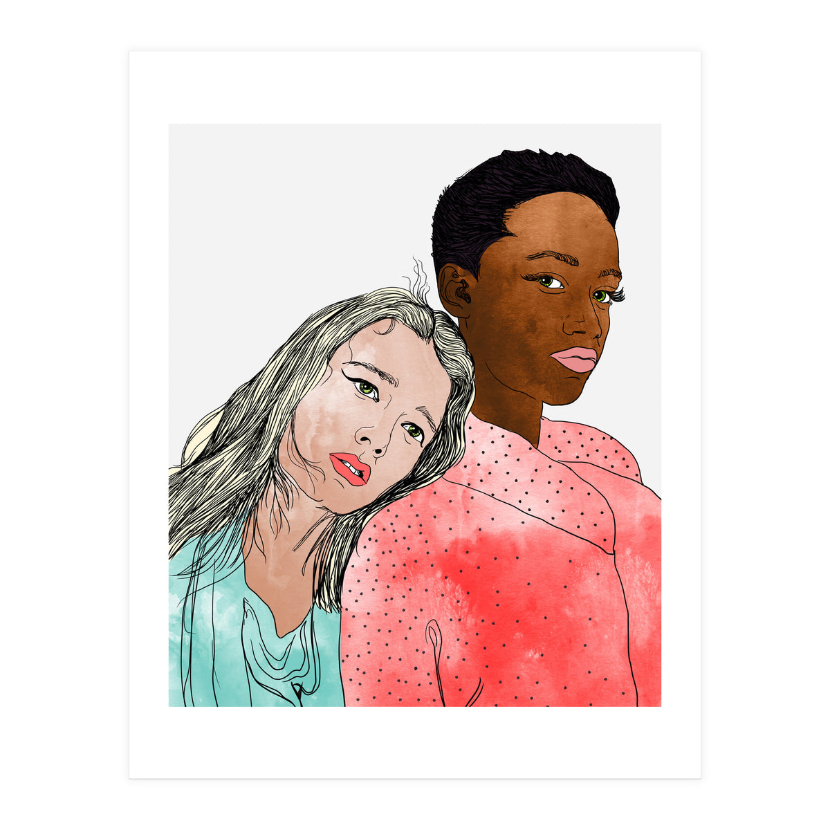 Egalitarism | Equality Anti-racism Feminism Multiculturism | Individuality Watercolor (Print Only)