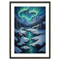 Ethereal Northern Lights: Arctic Winter Valley