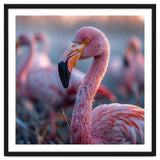 Close Up Of A Pink Flamingo Bird In Natural Light thumbnail