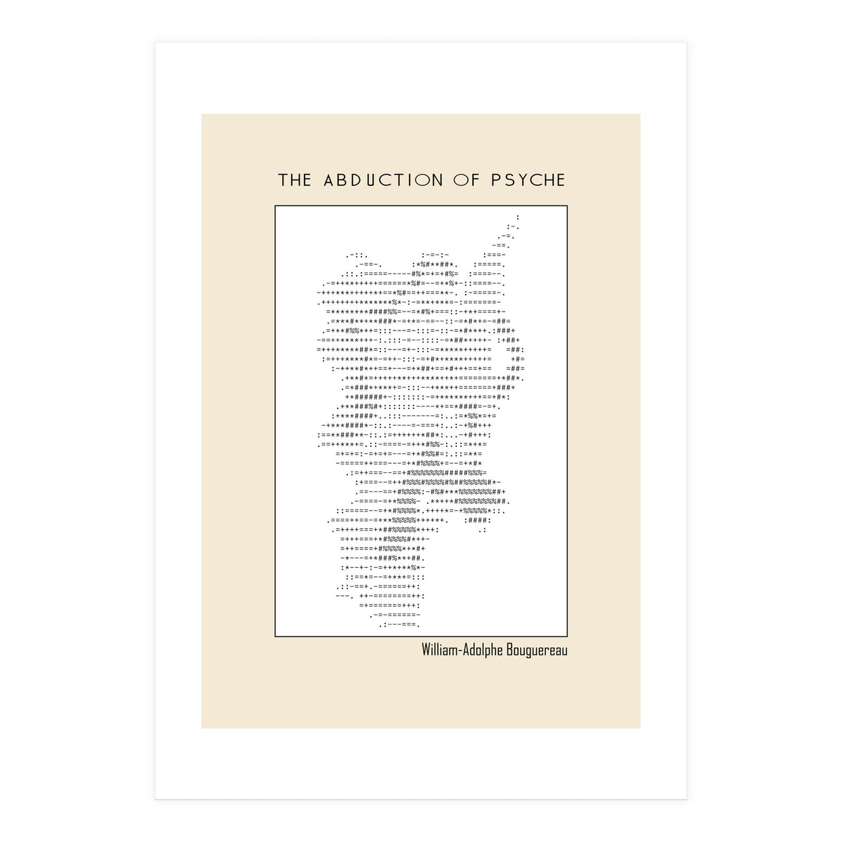 The Abduction of Psyche (1895) – William-Adolphe Bouguereau (ascii art)  (Print Only)