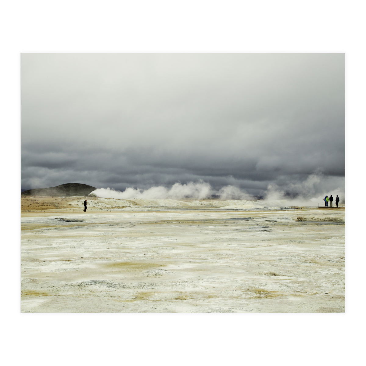 Tourists at the volcano steam spot - Iceland (Print Only)