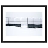 The entrance gate of the snow-covered baseball field thumbnail