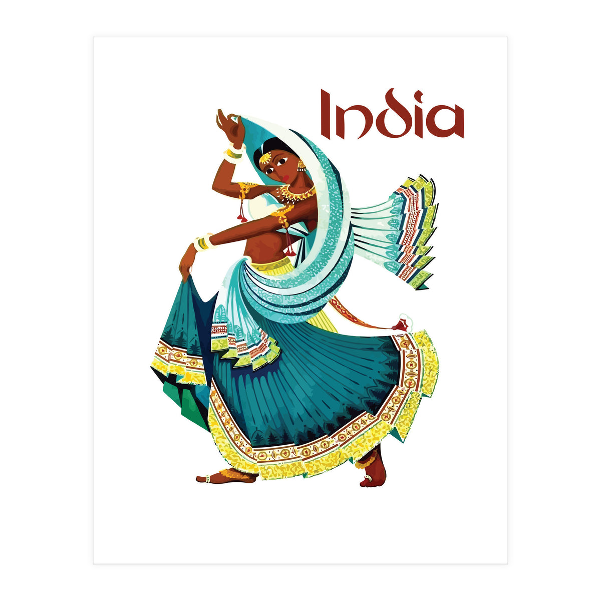 India Dancing Girl (Print Only)