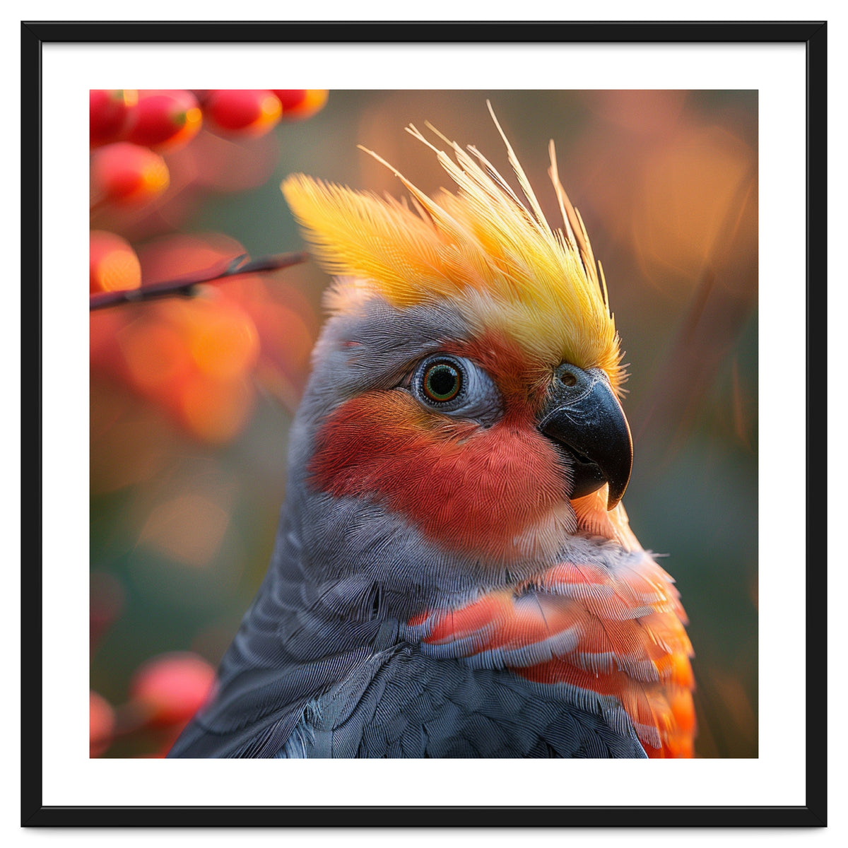Close Up Portrait Of A Cockatiel Bird