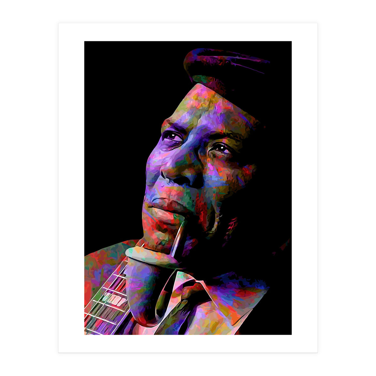 Howlin Wolf American Blues Musician Legend Colorful (Print Only)