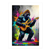 Gorilla Plays Guitar (Print Only)