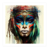 Turquoise Warrior Woman Portrait (Print Only) thumbnail