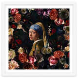 Girl With Pearl Earring And Flowers thumbnail