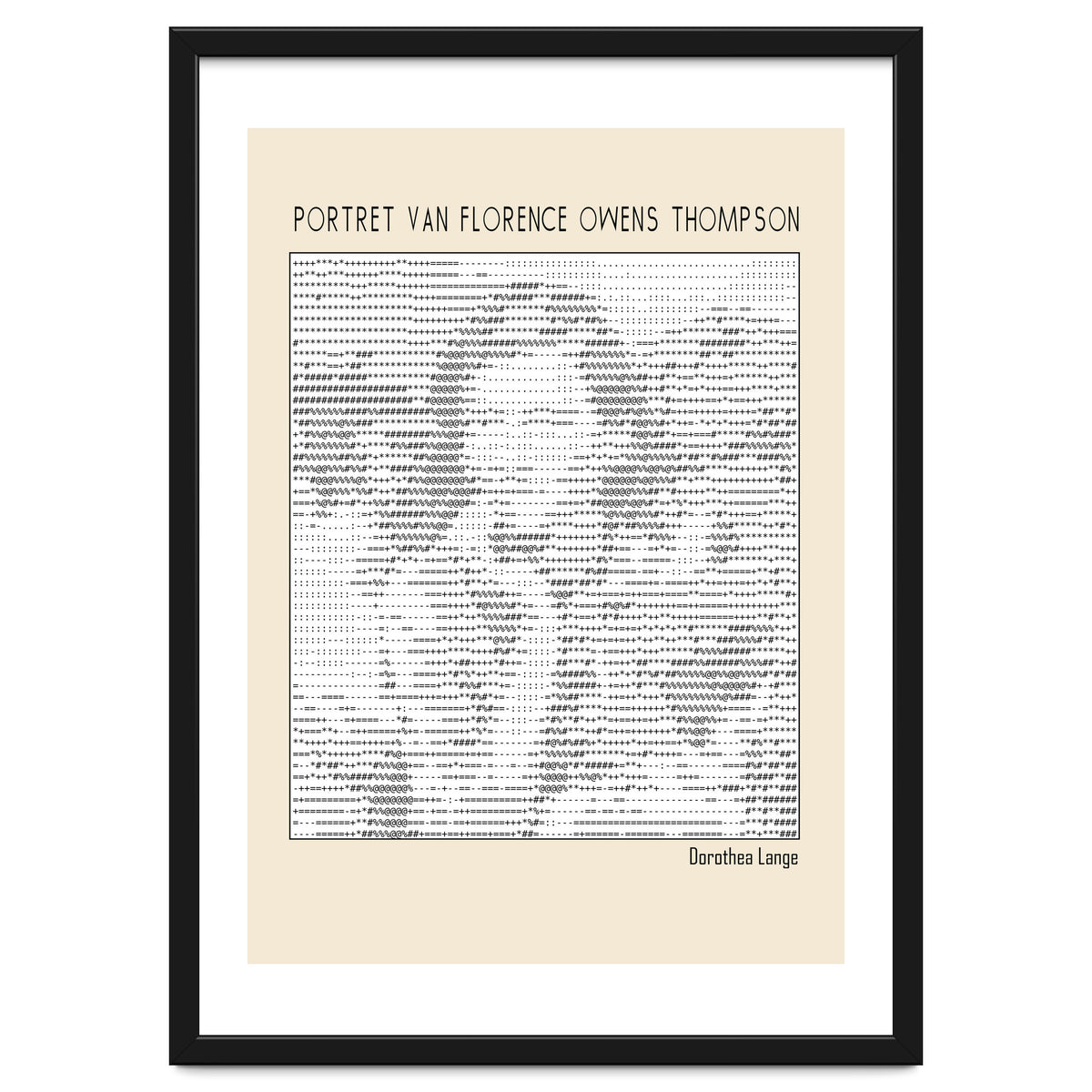 Portret Van Florence Owens Thompson (ascii Art)