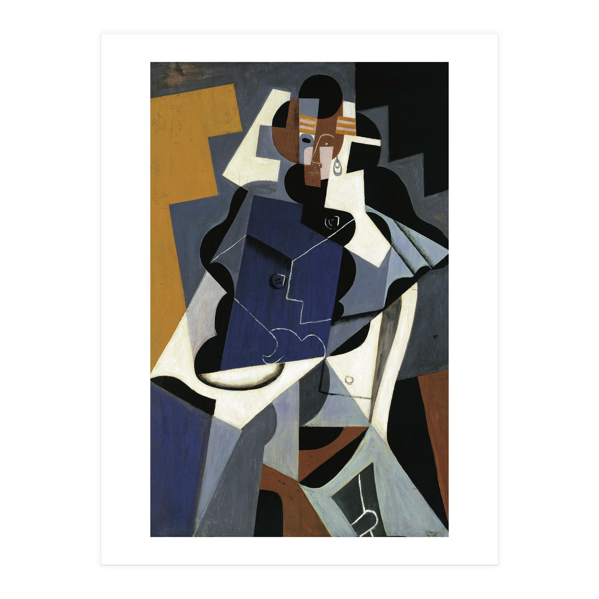Juan Gris (Madrid, 1887-Boulogne-sur-Seine, 1927). Seated Woman (1917). Oil on panel. 116 x 73 cm. (Print Only)