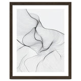 Abstract Black And White Flowing Lines Organic Form thumbnail