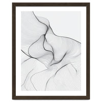 Abstract Black And White Flowing Lines Organic Form