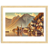 Vintage Hallstatt Poster, Austria thumbnail