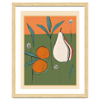 Abstract Pear And Orange Art