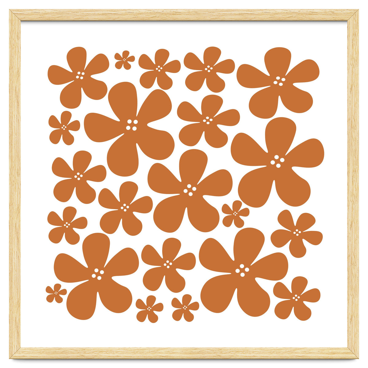 Brown Flowers Pattern