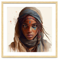 Watercolor Tuareg Woman #2