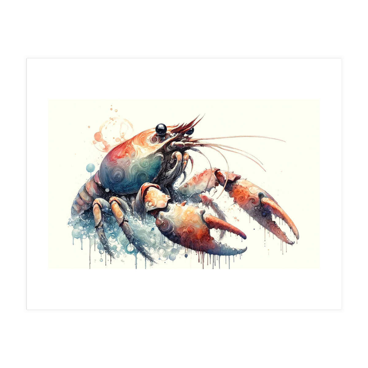 Colorful Lobster Watercolor (Print Only)