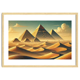 Vintage Egypt, Pyramids Of Giza Poster thumbnail