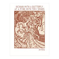 Woman With A Butterfly (Print Only)
