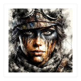 Warrior Woman With Aviator Goggles (Print Only) thumbnail