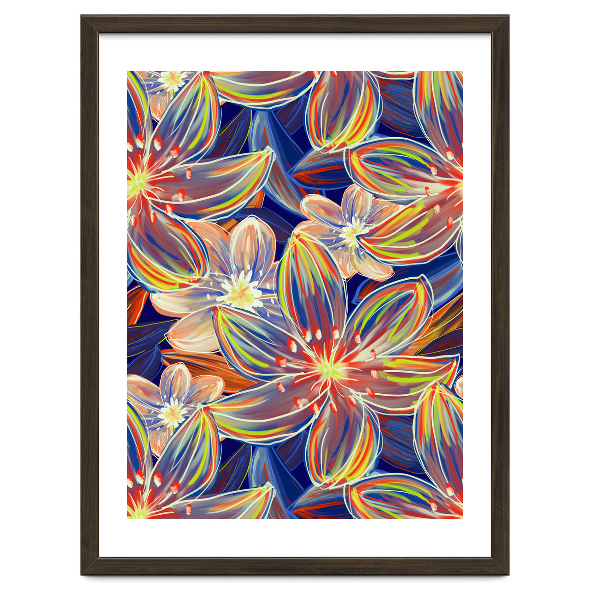 Fluo Bloom Orange & Blue