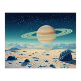 Alien Horizon: Saturn-Inspired Planetary Landscape (Print Only) thumbnail