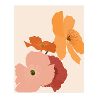 Autumn Wildflowers, Botanical Illustration Vintage Classy, Bohemian Floral Blossom Plants Bloom, Pastel Flowers Garden Nature (Print Only)
