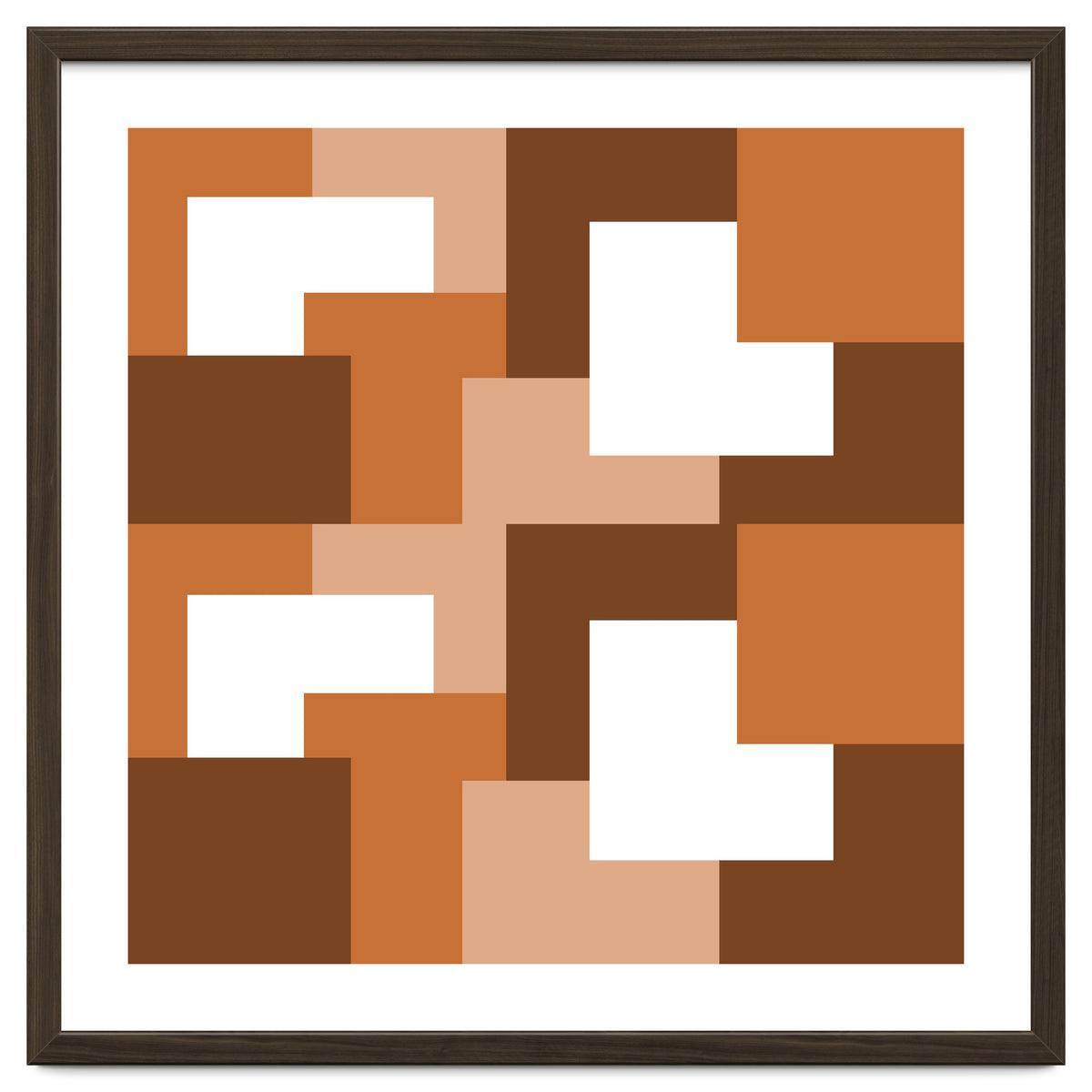 Brown Abstract Square Tiles