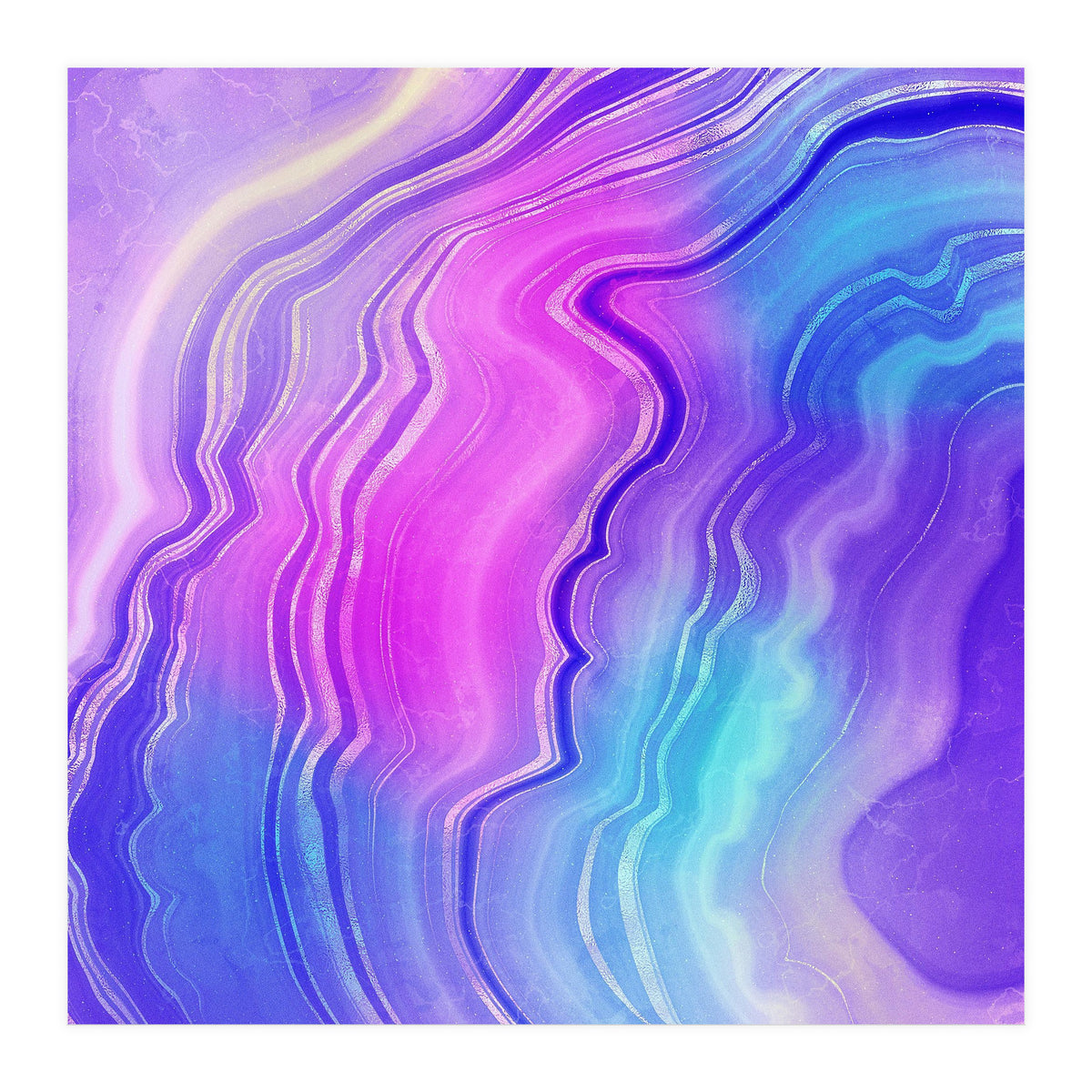 Neon Agate Texture 09 (Print Only)