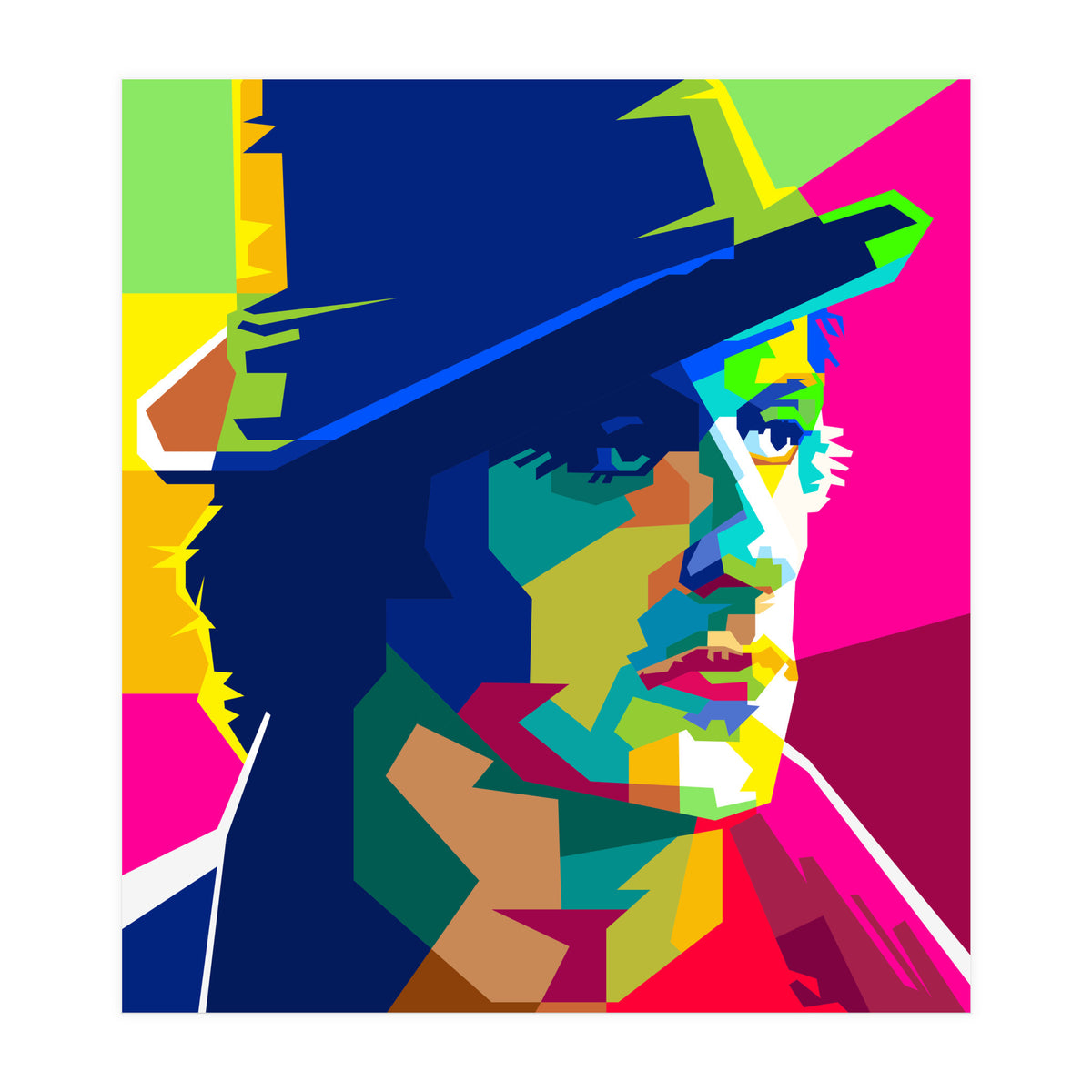 Sylvester Sly Stallone American Actor Pop Art WPAP    (Print Only)