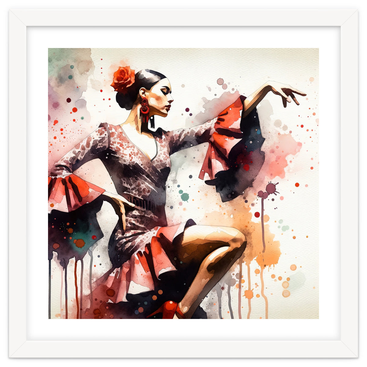 Scarlet Flamenco Side Pose