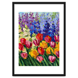 Vibrant Summer Tulip Garden Oil Painting thumbnail