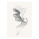 Abstract Black And White Swirling Lines Flowing Form (Print Only) thumbnail