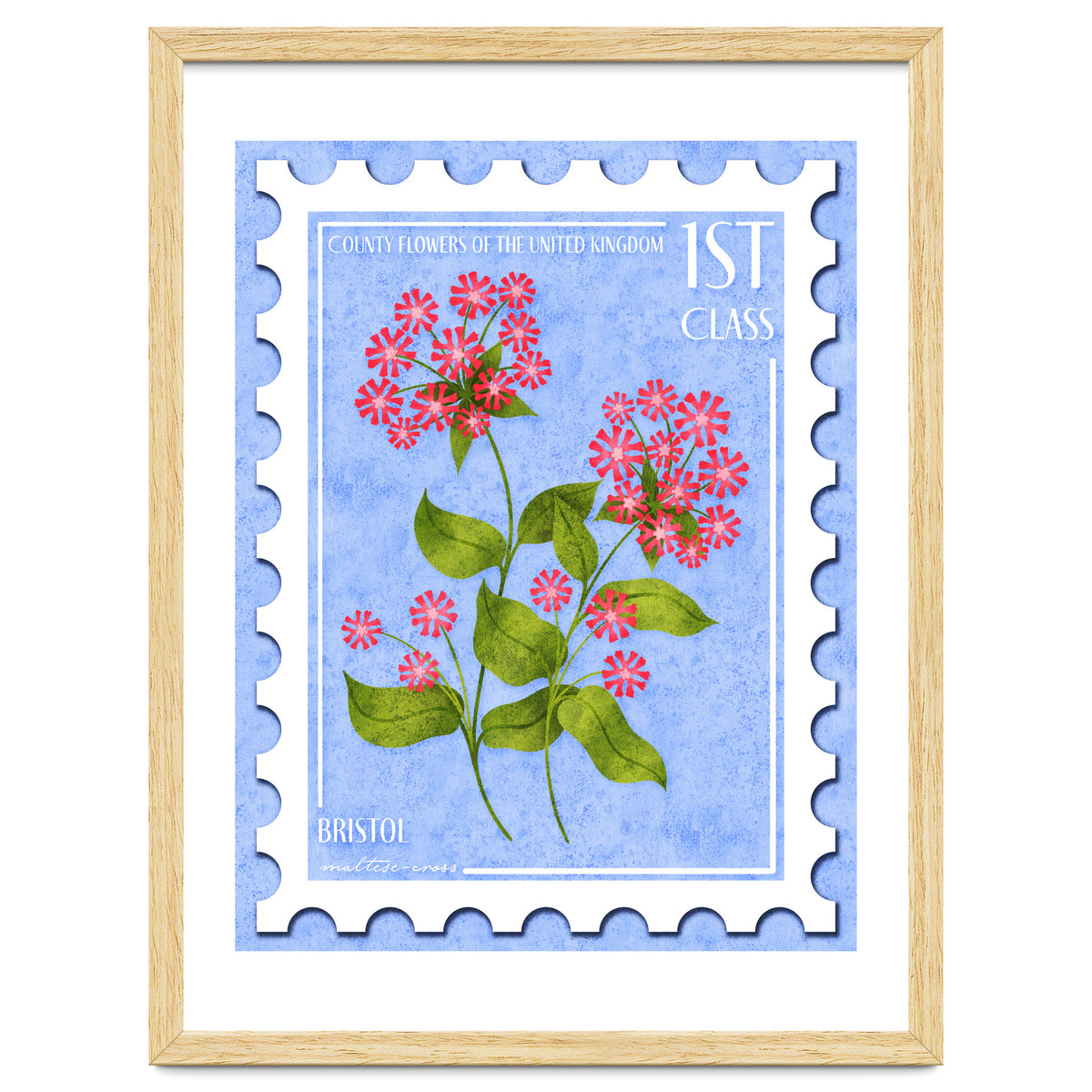 Bristol Maltese Cross Postage Stamp