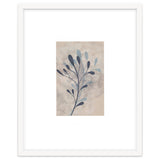 Leaf Beige and Blue Art Print thumbnail