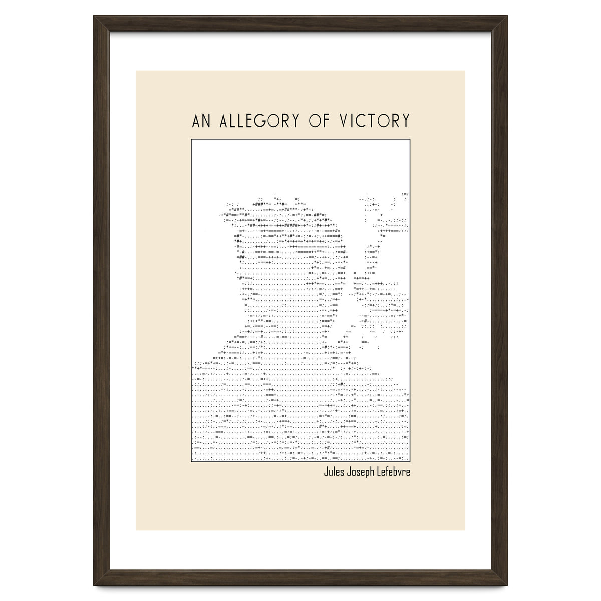 An Allegory Of Victory – Jules Joseph Lefebvre Ascii Art