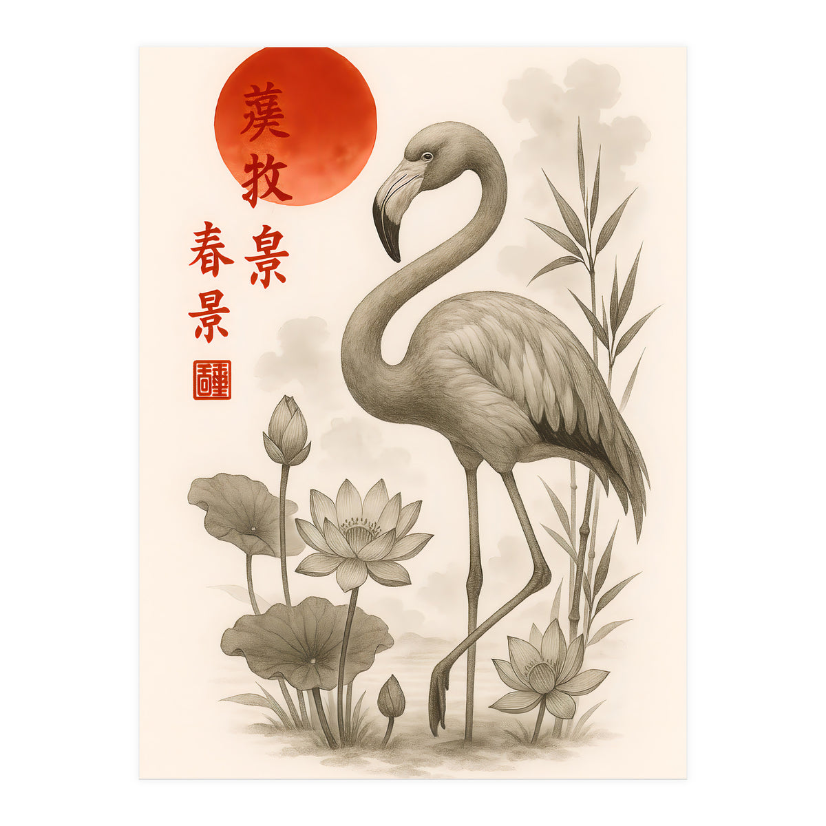 Flamingo Japanese (Print Only)