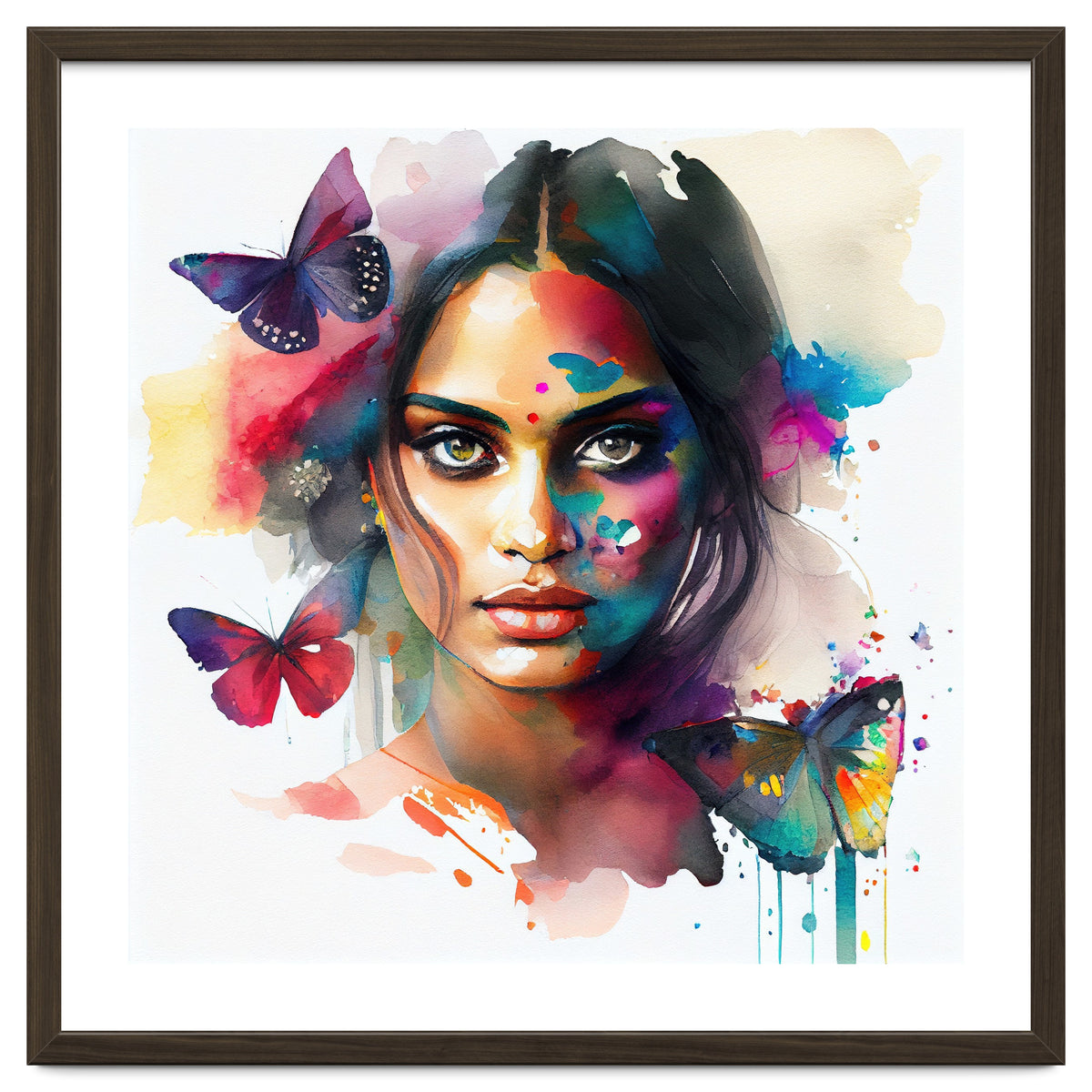 Butterfly Bloom Hindu Portrait
