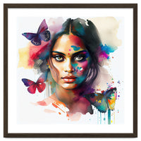 Butterfly Bloom Hindu Portrait