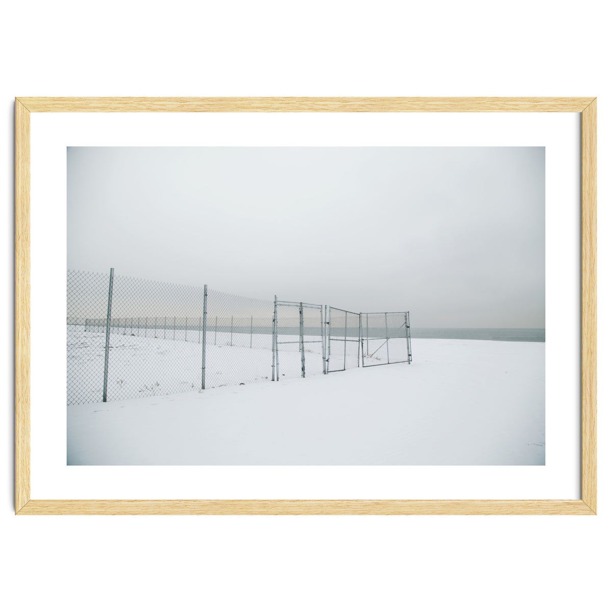 Fence in the Winter seascape