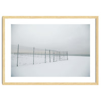 Fence in the Winter seascape